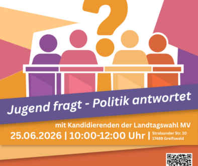 Jugend fragt - Politik antwortet mit Kandidierenden der Landtagswahl MV am 25.06.2026 in der STRAZE